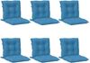 vidaXL Niedriglehner-Auflagen 6 Stk. Melange Blau 100x50x7 cm Stoff 4002393 Bild 4