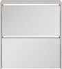 Schuhschrank, Schuhkipper für Flur, skandinavisch mit Spiegel 2 Fächer Betongrau 63x17x67 cm Bild 4