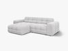 Micadoni Ecksofa Kendal 4-Sitzer Links Samt Magic Velvet Hellgrau Bild 2