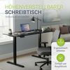 Juskys Höhenverstellbarer Schreibtisch, Metall, Holz, schwarz, 120x60 cm Bild 2