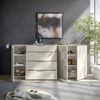 Sideboard >Santorin< Glasfronten in Kaschmir - 226x99x40cm (BxHxT) Bild 5
