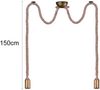 Rustikale LED Affenschaukel Lampe 2-flammig aus Hanfseil, Höhe 150cm Bild 4