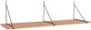 House Nordic Wandregal, Eschenfurnier, Stahlgestell schwarz, 120x29 cm Bild 2