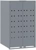 Mülltonnenbox GORILO für 6 Tonnen Grau 414x79x117 cm Stahl | Mülltonnenverkleidung 6er Mülltonnenhaus Bild 5