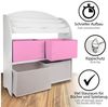 ONVAYA® Kinder Bücherregal Finn | Rosa | Kinderregal mit Boxen | Aufbewahrung von Büchern und Spielzeug | Organizer für Kinderzimmer (Bücherregal Rosa) Bild 3