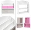ONVAYA® Kinder Bücherregal Finn | Rosa | Kinderregal mit Boxen | Aufbewahrung von Büchern und Spielzeug | Organizer für Kinderzimmer (Bücherregal Rosa) Bild 4