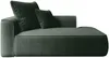 Vente-unique - PINETA Chaise longue Samt Grün - B 115 cm x H 67 cm x L 180 cm Bild 3