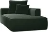 Vente-unique - PINETA Chaise longue Samt Grün - B 115 cm x H 67 cm x L 180 cm Bild 5