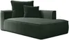 Vente-unique - PINETA Chaise longue Samt Grün - B 115 cm x H 67 cm x L 180 cm Bild 4