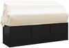 vidaXL Outdoor-Loungebett mit Dach und Kissen Schwarz Poly Rattan 319566 Bild 5