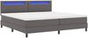 vidaXL Boxspringbett mit Matratze Grau 200 x 200 cm Kunstleder 3339066 Bild 5