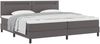 vidaXL Boxspringbett mit Matratze Grau 200 x 200 cm Kunstleder 3339066 Bild 3
