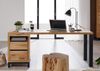 Schreibtisch Wildeiche 180x55x76 natur geölt VILLANDERS #141 Bild 3