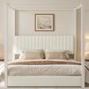 BlingBin Himmelbett Polsterbett 180x200 cm mit Himmelbettgestell (Metallbett, 1-tlg, Bettgestell mit Himmelbettgestell und Lattenrost), Doppelbett mit Kopfteil, Metallrahmen und Lattenrost Bild 4