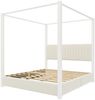 BlingBin Himmelbett Polsterbett 180x200 cm mit Himmelbettgestell (Metallbett, 1-tlg, Bettgestell mit Himmelbettgestell und Lattenrost), Doppelbett mit Kopfteil, Metallrahmen und Lattenrost Bild 2