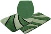 OTTO home Badematte Anna, Badvorleger, Badezimmer Teppich, Höhe 16 mm, rutschhemmend beschichtet, schnell trocknend, fußbodenheizungsgeeignet, Polyester, rechteckig, 3tlg Set Hänge WC, Badteppich, Hoch Tief Effekt, Modern, Weich, Wellen Bild 2