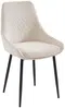 Vente-unique - MASURIE Stuhl SamtStoff Beige - B 56 cm x H 85,5 cm x L 49 cm Bild 4