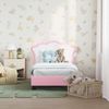 vidaXL Kinderbettgestell mit Kopfteil mit Kopfteil Rosa 70 x 140 cm PU 42011079 Bild 3