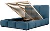 Polsterbett Doppelbett GRACIA 180x200cm Komplettset in Stoff Allora Blau Bild 4