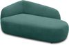 DOMO. collection Recamiere 700013, Liege mit Zierkissen, oval, Füße mit Filzgleitern, Chaiselongue, Sofa, Polstergarnitur, 183 x 105 x 75 (BxTxH), blau Bild 3