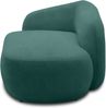 DOMO. collection Recamiere 700013, Liege mit Zierkissen, oval, Füße mit Filzgleitern, Chaiselongue, Sofa, Polstergarnitur, 183 x 105 x 75 (BxTxH), blau Bild 4