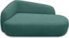DOMO. collection Recamiere 700013, Liege mit Zierkissen, oval, Füße mit Filzgleitern, Chaiselongue, Sofa, Polstergarnitur, 183 x 105 x 75 (BxTxH), blau Bild 2