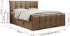 Boxspringbett KING DE LUX - 7-Zonen Matratze - PREMIUM-11-KING - 140x200cm - Braun Kunstleder - H3 Bild 5