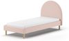 Vipack MOON Polsterbett, inkl. Lattenrost, Boucle Stoff Rosa, 90x200 cm Bild 2