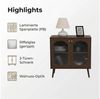 GarveeMore Sideboard Küchenschrank Aufbewahrungsschrank Mit 2 Türen Aus Glass, Buffet Kommode Beistellschrank Für Küche,Wohnzimmer,80x39x80.5cm Bild 4