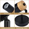 ZMH LED Deckenleuchte Spots Holz GU10 Schwenkbar 330° Lampe Schwarz Vintage Interior für Flur Wohnzimmer Schlafzimmer Küche Bild 4