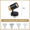 ZMH LED Deckenleuchte Spots Holz GU10 Schwenkbar 330° Lampe Schwarz Vintage Interior für Flur Wohnzimmer Schlafzimmer Küche Bild 2