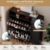 UEV Schuhschrank mit 4 Klappen schmal Schuhkipper Schuhregal (Packung, 105x24x120cm) verstellbare und herausnehmbare Trennwände für verschiedene Schuhtypen Bild 3