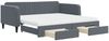 vidaXL Tagesbett Ausziehbar mit Schubladen Dunkelgrau 100x200 cm Samt 3197143 Bild 2
