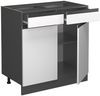 Küchenunterschrank R-Line Weiß 80 cm J-Shape, AP Anthrazit Vicco Bild 4