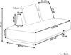 Chaiselongue SEILLANS Stoff Hellgrau Bild 2