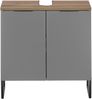 Denver Badezimmer Waschbeckenunterschrank in Grau/Evoke Eiche Optik FSC-Zertifiziert - Bad Unterschrank Badezimmerschrank mit viel Stauraum - 60 x 60 x 35 cm (B/H/T) Bild 3