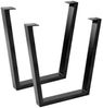 Tischgestell 2er Set Roheisen lackiert 70x10x74 cm schwarz V-Gestell 77090800 Bild 5