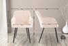 CLP 4er Set Esszimmerstuhl Shila Gesteppt,beige Samt Bild 2