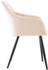 CLP 4er Set Esszimmerstuhl Shila Gesteppt,beige Samt Bild 4