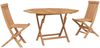 vidaXL Garten Bistro Set 3 pcs Braun Massivholz Teak 3437367 Bild 2