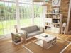 Solina - Beistelltisch, Blumentisch, Couchtisch in C-Form, schraubenlos, weiss hochglanz Bild 3