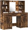 vidaXL Schminktischset mit LED 3 pcs Geräucherte Eiche Holzwerkstoff 3334294 Bild 3