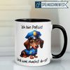 Momentals Tasse Dackel – „Ich bin Polizist“ – lustiger Polizei Geschenk Becher, Gratis Versand · Links-&Rechtshänder · Spülmaschinenfest Bild 2