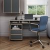 Schreibtisch Tetrix Anthrazit 112 x 55 cm mit 3 Fächern Vicco Bild 3