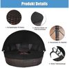 COSTWAY Sonneninsel mit einziehbarem Dach, outdoor, Gatrenlounge Rattan, Kissen, rund Bild 2