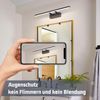 ZMH Spiegelleuchte Badezimmer Wandleuchte LED – 13W Matt Schwarz Modern 60cm Spiegellampen für das Bad 4000K Neutralweiße Beleuchtung Lampen Wandlampe für Küche Flur Veranda Wohnzimmer Bild 2