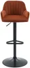 Vente-unique - Barhocker - Samt & schwarzes Metall - Höhenverstellbar - Terracotta - ELEANA Bild 2
