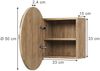 Badspiegelschrank Loki Goldkraft Eiche 50 x 50 cm mit 2 Fächern Vicco Bild 2