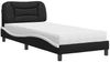 vidaXL Bett mit Matratze "Hvar" Schwarz und Weiß 90x200 cm Kunstleder 3208701 Bild 2
