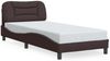 vidaXL Bettgestell ohne Matratze "Hvar" Dunkelbraun 90x190 cm Stoff 3207740 Bild 2